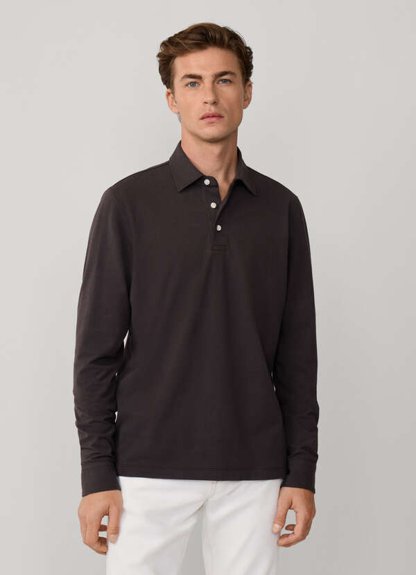 Polo Manga Larga Stretch