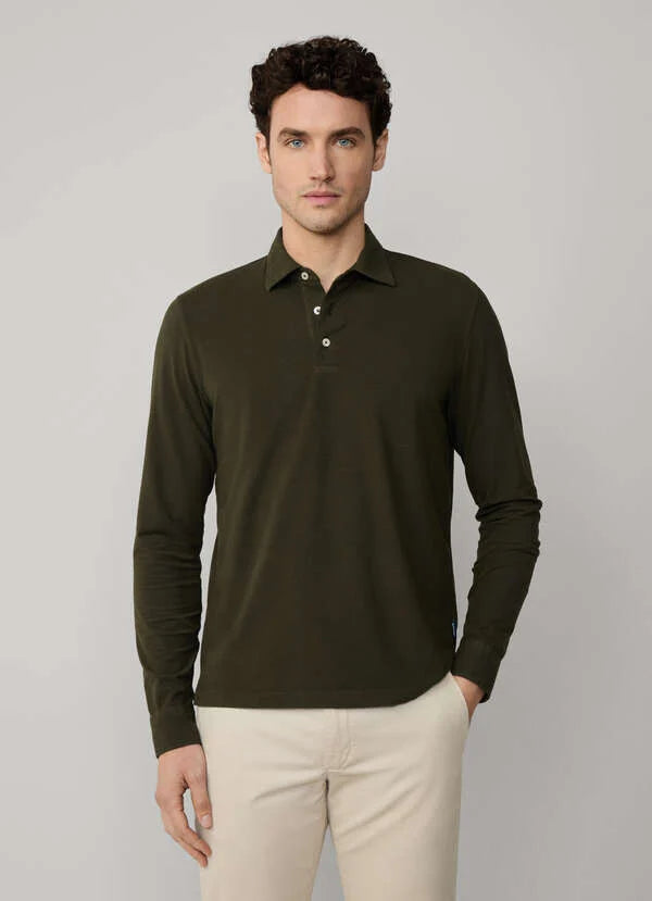 Polo Manga Larga Stretch