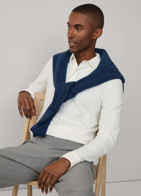 Polo Manga Larga Stretch